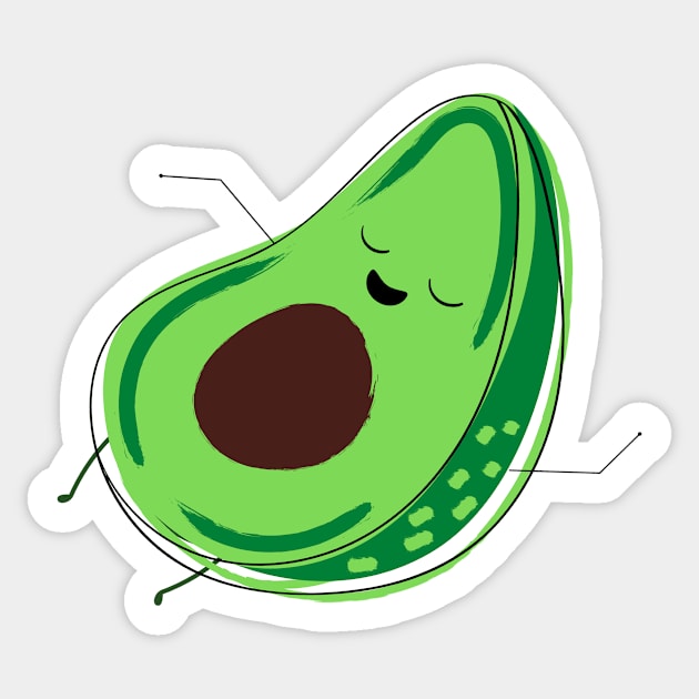 Avocado Sticker by MoreArt15